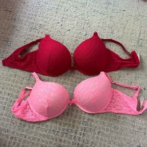 Two Victoria secret lace bras